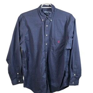 Polo Ralph Lauren Men's XL- Tall  Navy Button Up Long Sleeve Shirt